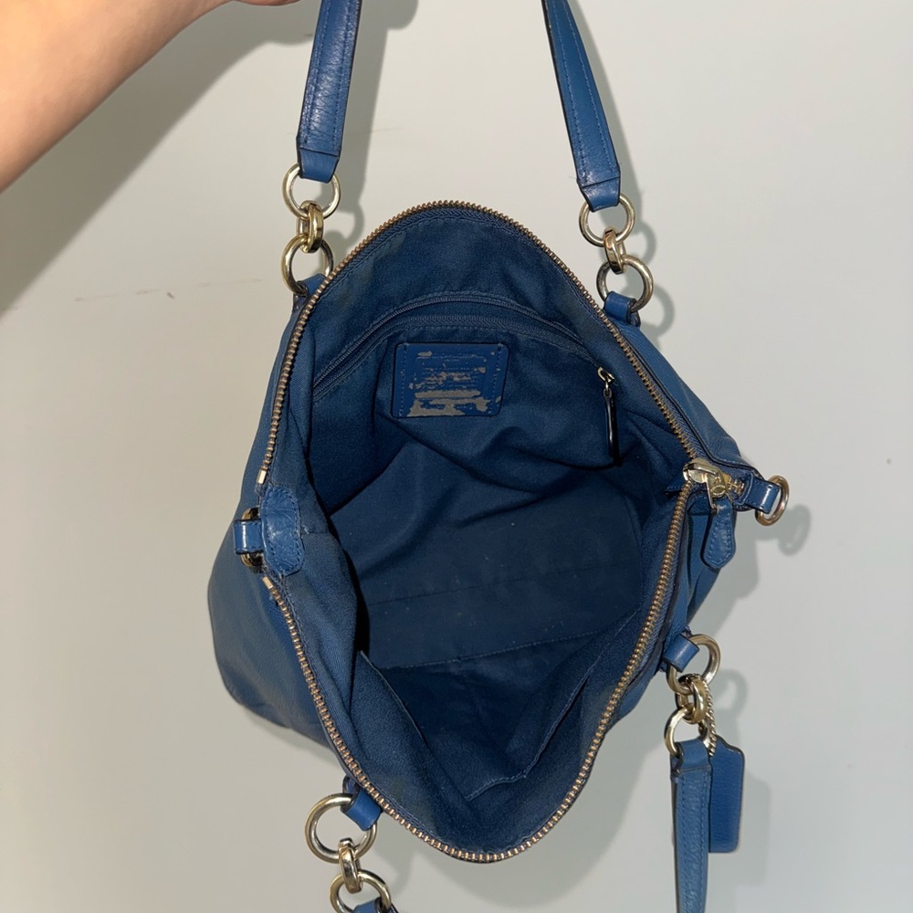 USED coach bag blue - Picture 7 of 9